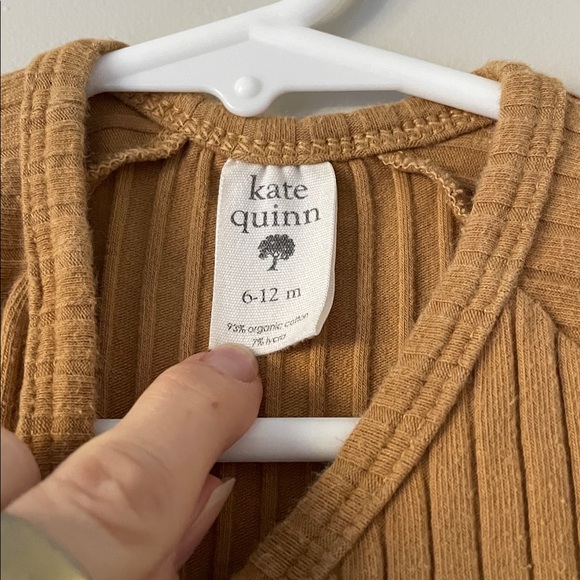 Kate Quinn Brown Ribbed Kids One Piece - Picture 3 of 3